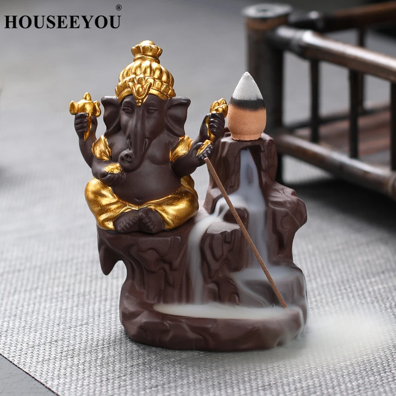 HOUSEEYOU Ganesha Waterfall Backflow Incense Burner Aromatherapy Furnace Elephant Incense Holder Censer Smell Aromatic Zen Decor
HOUSEEYOU Ganesha Waterfall Backflow Incense Burner Aromatherapy Furnace Elephant Incense Holder Censer Smell Aromatic Zen Decor