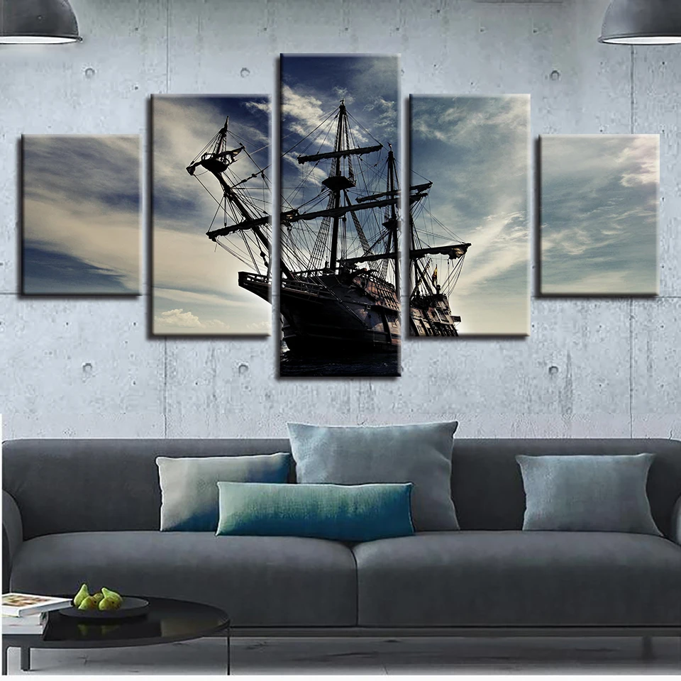 Wall Art Decor Home Room 5 Pieces Ship And Blue Sky White Cloud Scenery Paintings Frame Canvas Pictures Modular Poster HD Prints
Wall Art Decor Home Room 5 Pieces Ship And Blue Sky White Cloud Scenery Paintings Frame Canvas Pictures Modular Poster HD Prints