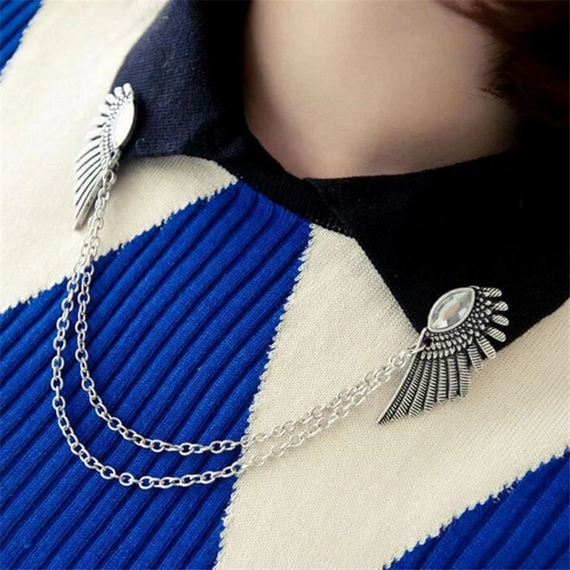 Retro Angel Wings Badge Link Chain Brooch Pin for Woman Man Coat Suit Shirt Collar Ornaments New Fashion Accessory
Retro Angel Wings Badge Link Chain Brooch Pin for Woman Man Coat Suit Shirt Collar Ornaments New Fashion Accessory