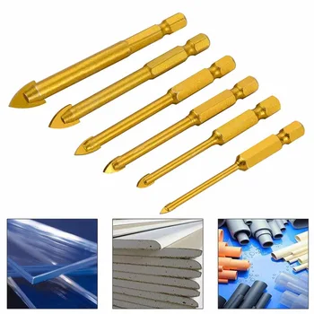 5 Pieces Tungsten Carbide TCT Glass Tile Drill Bits Set 3/4/6/8/10mm Titanium Coated Power Tools Accessories with 1/4" Hex Shank
5 Pieces Tungsten Carbide TCT Glass Tile Drill Bits Set 3/4/6/8/10mm Titanium Coated Power Tools Accessories with 1/4" Hex Shank