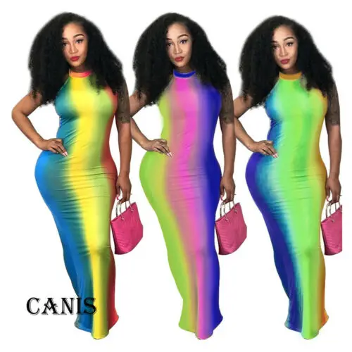 Women's Backless Long Maxi Dress O Neck Halter Lovely Casual Gradual-chang Sleeveless Striped Maxi Dress
Women's Backless Long Maxi Dress O Neck Halter Lovely Casual Gradual-chang Sleeveless Striped Maxi Dress