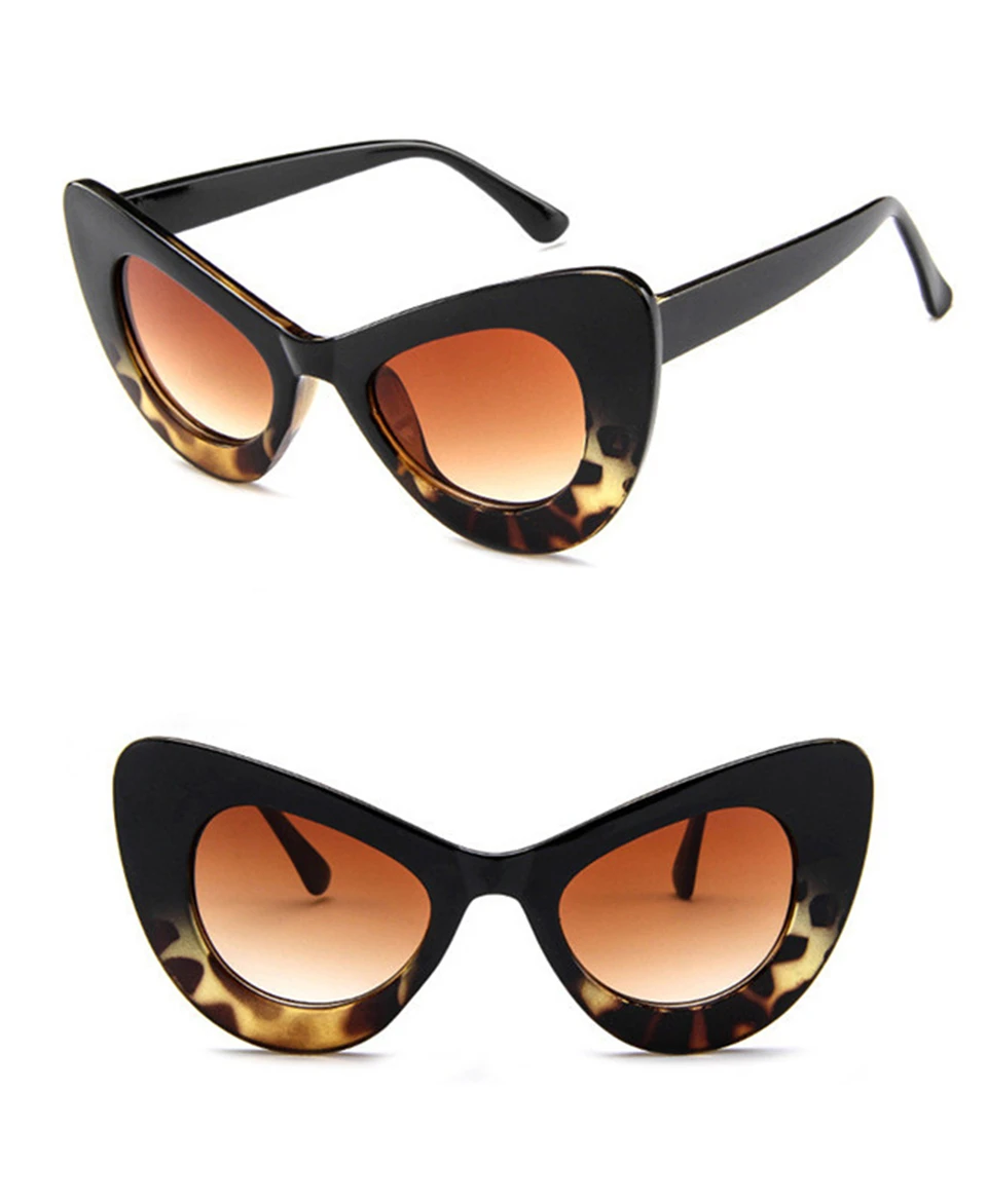 ALIKIAI NEW fashion Cat Eye Sunglasses lady old fashioned Sunglasses wide frame glasses designer sexy girl glasses oculos de sol UV400 (10)