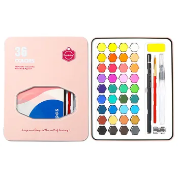 36 Colors Watercolor Pigment Set Professional Solid Watercolor Cake Paint Iron Box with Paintbrush Bright Color Art Supplies
36 Colors Watercolor Pigment Set Professional Solid Watercolor Cake Paint Iron Box with Paintbrush Bright Color Art Supplies