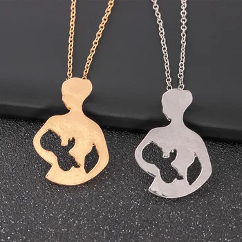 Wholesale Breastfeeding Mother And Baby Pendant Necklace Gold Silver Color Necklace Geometric Custom Jewelery Mother's Day Gift
Wholesale Breastfeeding Mother And Baby Pendant Necklace Gold Silver Color Necklace Geometric Custom Jewelery Mother's Day Gift