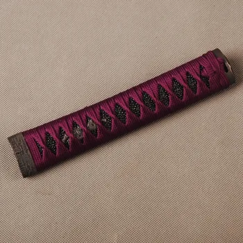 Delicate Handle Tsuka for Japanese Sword Wakizashi Purple Silk Ito & Imitated Black Rayskin & Alloy Fuchi Kashira Fitting ZJ11
Delicate Handle Tsuka for Japanese Sword Wakizashi Purple Silk Ito & Imitated Black Rayskin & Alloy Fuchi Kashira Fitting ZJ11