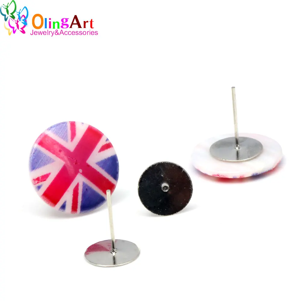 OlingArt 10MM 50pcs/lot Flat earpin care accessories for earrings DIY Jewelry making No nickel environmental protection
OlingArt 10MM 50pcs/lot Flat earpin care accessories for earrings DIY Jewelry making No nickel environmental protection