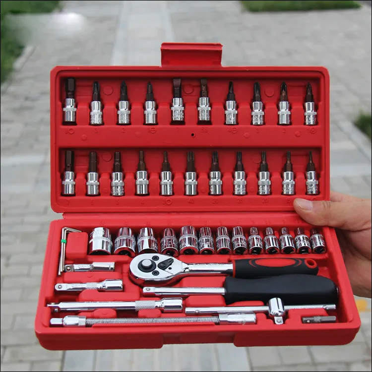Free shipping, 46 pcs set steel auto sleeve combination tool wrench set of hardware car repair tools socket
Free shipping, 46 pcs set steel auto sleeve combination tool wrench set of hardware car repair tools socket
