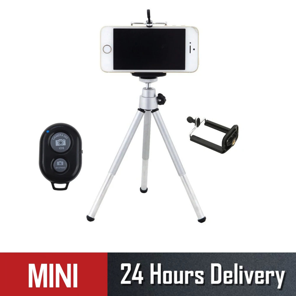 Bracket Portable Mini Tripod For iphone 6s 7 Samsung Xiaomi Phone With Phone Clip Tripod Stand Mount Nikon for Gopro Camera
Bracket Portable Mini Tripod For iphone 6s 7 Samsung Xiaomi Phone With Phone Clip Tripod Stand Mount Nikon for Gopro Camera