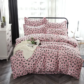 2019 Luxury Leopard Bedding Set Soft Duvet Cover pink Bed Sheet Pillowcase single double Queen King Size Pure cotton bedclothes
2019 Luxury Leopard Bedding Set Soft Duvet Cover pink Bed Sheet Pillowcase single double Queen King Size Pure cotton bedclothes
