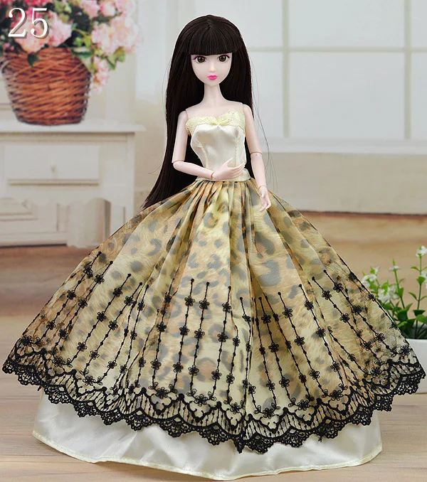 Unique Yellow Leopard Black Lace Party Princess Gown Fashion Outfit Clothes For 1/6 Toy Barbie Doll Baby Toy Gift
Unique Yellow Leopard Black Lace Party Princess Gown Fashion Outfit Clothes For 1/6 Toy Barbie Doll Baby Toy Gift