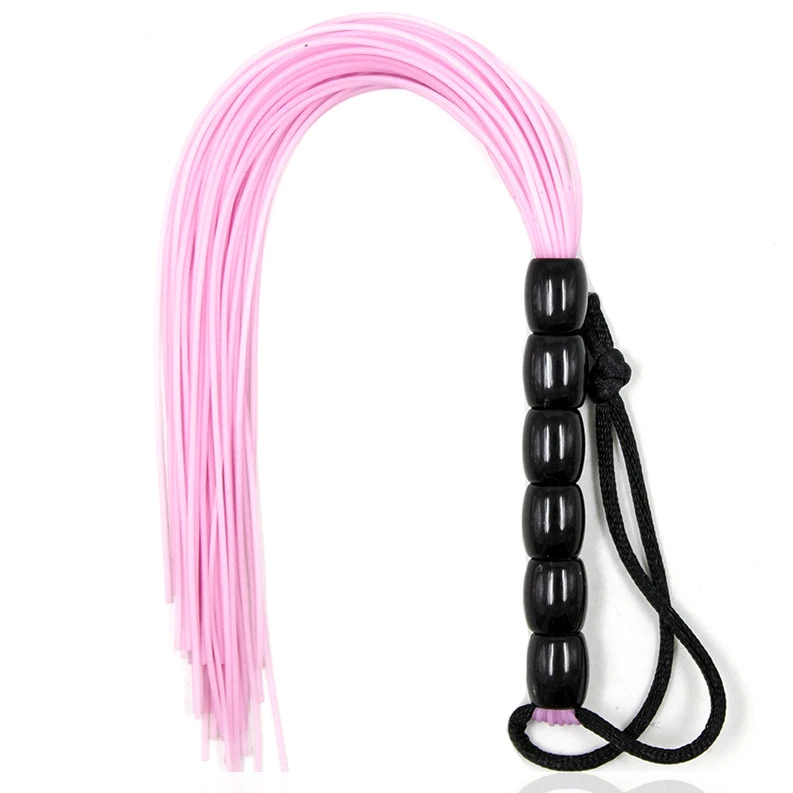 22cm Tiny Silicone Tassel Spanking Whip Slap Body Strap Beat Lash Flog Tool Fetish SM Adult Slave Game Sex Toy For Couple Women