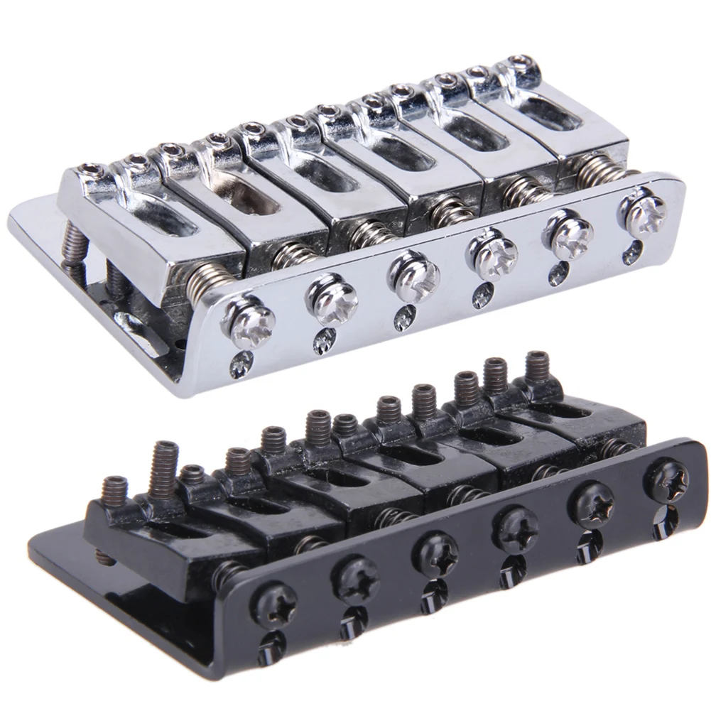65mm Electric Guitar Bridge with 5 Screws Professional 6 Saddle Hardtail Bridge Top Load Black Silver Guitar Accessories
65mm Electric Guitar Bridge with 5 Screws Professional 6 Saddle Hardtail Bridge Top Load Black Silver Guitar Accessories