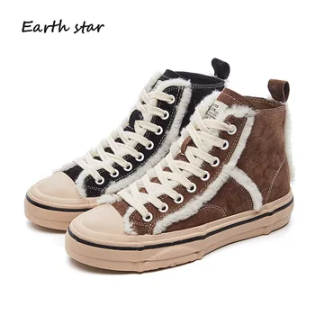 Casual Warm Shoes Women Fashion Brand Genuine Leather Sneakers High Top Lady chaussure Winter Female zapatos de mujer with Fur
Casual Warm Shoes Women Fashion Brand Genuine Leather Sneakers High Top Lady chaussure Winter Female zapatos de mujer with Fur