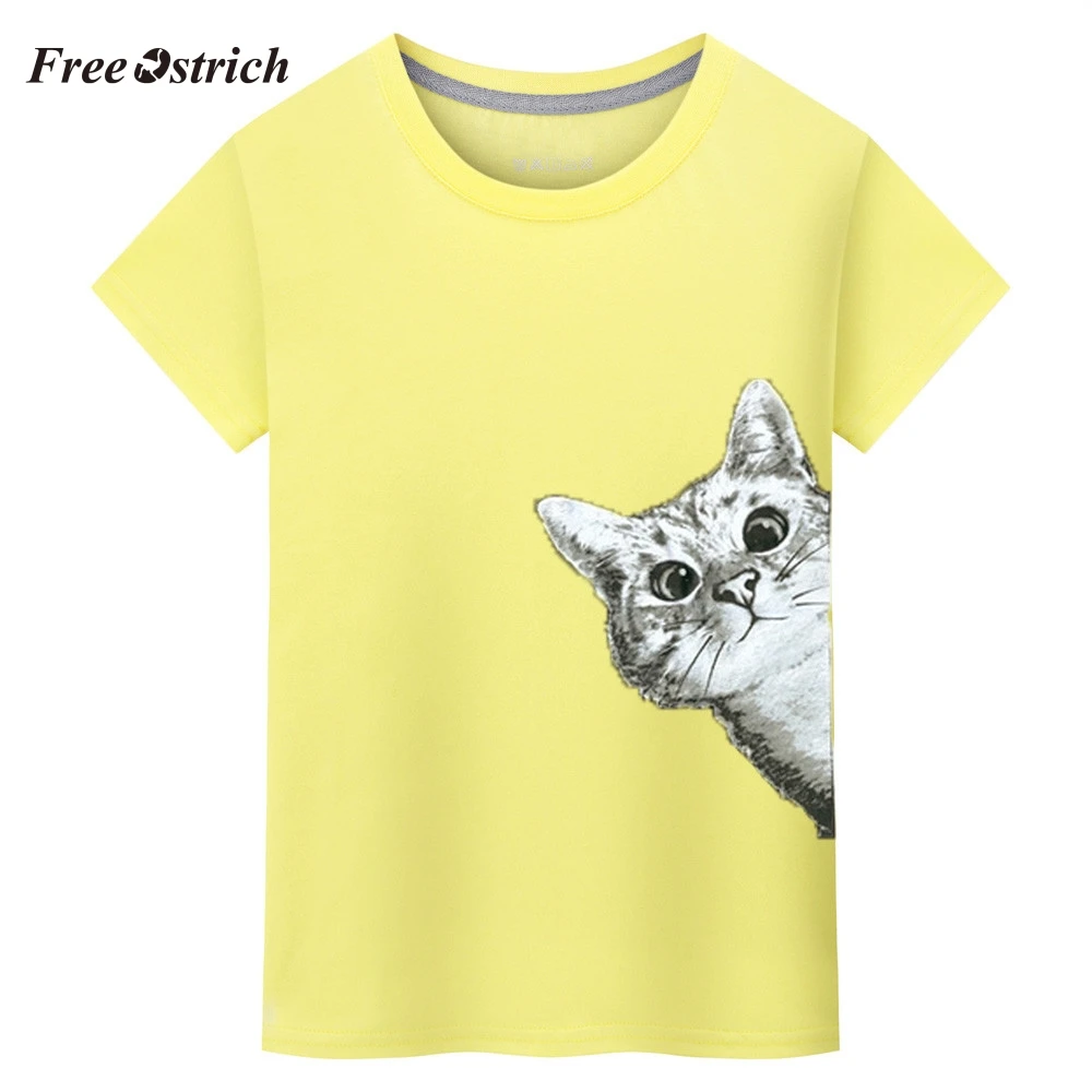 Free Ostrich Men's Cute Cat Print Color T-shirts Casual Brand 100% Cotton Men Tees Short Sleeve And Round Neck Tops
Free Ostrich Men's Cute Cat Print Color T-shirts Casual Brand 100% Cotton Men Tees Short Sleeve And Round Neck Tops