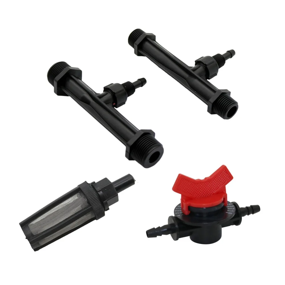 Irrigation Venturi Fertilizer Injector, Water Flow Control Valve, Water filter Garden Agriculture Watering Pipe Fitting 1 Set
Irrigation Venturi Fertilizer Injector, Water Flow Control Valve, Water filter Garden Agriculture Watering Pipe Fitting 1 Set