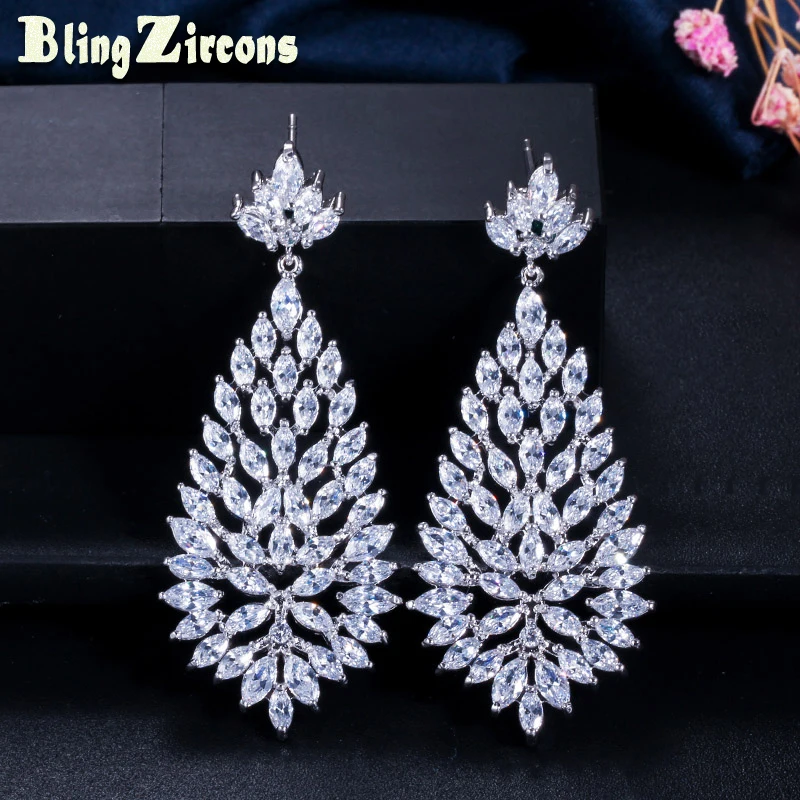 BeaQueen Brand New Full Clear Marquise Cubic Zirconia Setting Long Dangle Drop Earrings Wedding Party Jewelry for Women E259
BeaQueen Brand New Full Clear Marquise Cubic Zirconia Setting Long Dangle Drop Earrings Wedding Party Jewelry for Women E259