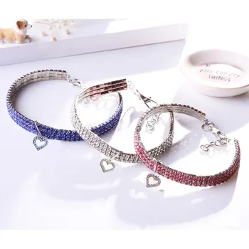 Mini Pet Dog Bling Rhinestone Chocker Collars Fancy Dog Heart Shaped Necklace Adjustable For Small Medium Dogs Cats @3
Mini Pet Dog Bling Rhinestone Chocker Collars Fancy Dog Heart Shaped Necklace Adjustable For Small Medium Dogs Cats @3
