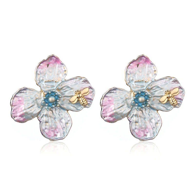 Bohemia Colorful Lacquer Flower Bee Stud Earrings For Women Alloy Earring Fashion Summer Jewelry boucle d'oreille femme 2019
Bohemia Colorful Lacquer Flower Bee Stud Earrings For Women Alloy Earring Fashion Summer Jewelry boucle d'oreille femme 2019