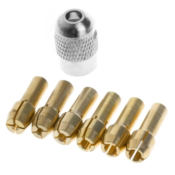 Durable and practical 7pcs 1-3mm Silver nut Brass chuck Mini Drill Brass Collet Chuck for Rotary Power tools accessories kit
Durable and practical 7pcs 1-3mm Silver nut Brass chuck Mini Drill Brass Collet Chuck for Rotary Power tools accessories kit