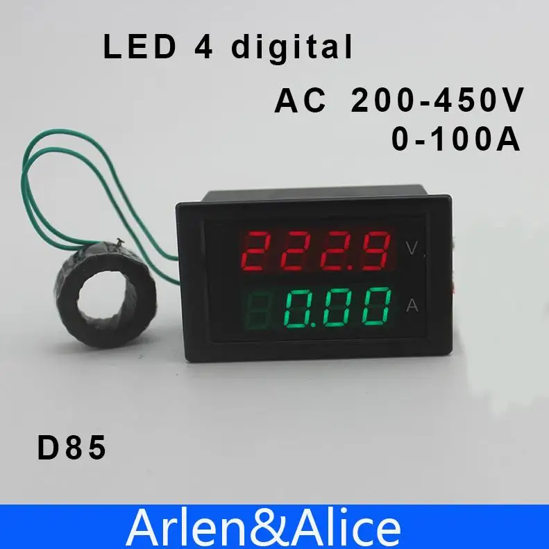 200-450V 0.00-100.0A Dual LED 4 digital display Voltage and current meter panel voltmeter ammeter
200-450V 0.00-100.0A Dual LED 4 digital display Voltage and current meter panel voltmeter ammeter