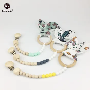 Let's Make Baby Teether Pacifier Holder 3pcs Sensory Chewing Toy Baby Nursing Bunny Ear Wooden Ring Silicone Teething
Let's Make Baby Teether Pacifier Holder 3pcs Sensory Chewing Toy Baby Nursing Bunny Ear Wooden Ring Silicone Teething