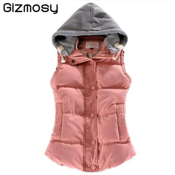 Vest Women Autumn Winter Waistcoat Hooded Thick Warm Down Cotton Vests Wool Collar Vest Female Plus Size Jacket&Outerwear SY045
Vest Women Autumn Winter Waistcoat Hooded Thick Warm Down Cotton Vests Wool Collar Vest Female Plus Size Jacket&Outerwear SY045