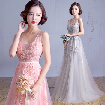 Long Evening Dresses 2019 Tulle V-neck robe de soiree Appliques lace beaded Elegant Dress Ribbon Belt Formal Prom Party Gown
Long Evening Dresses 2019 Tulle V-neck robe de soiree Appliques lace beaded Elegant Dress Ribbon Belt Formal Prom Party Gown