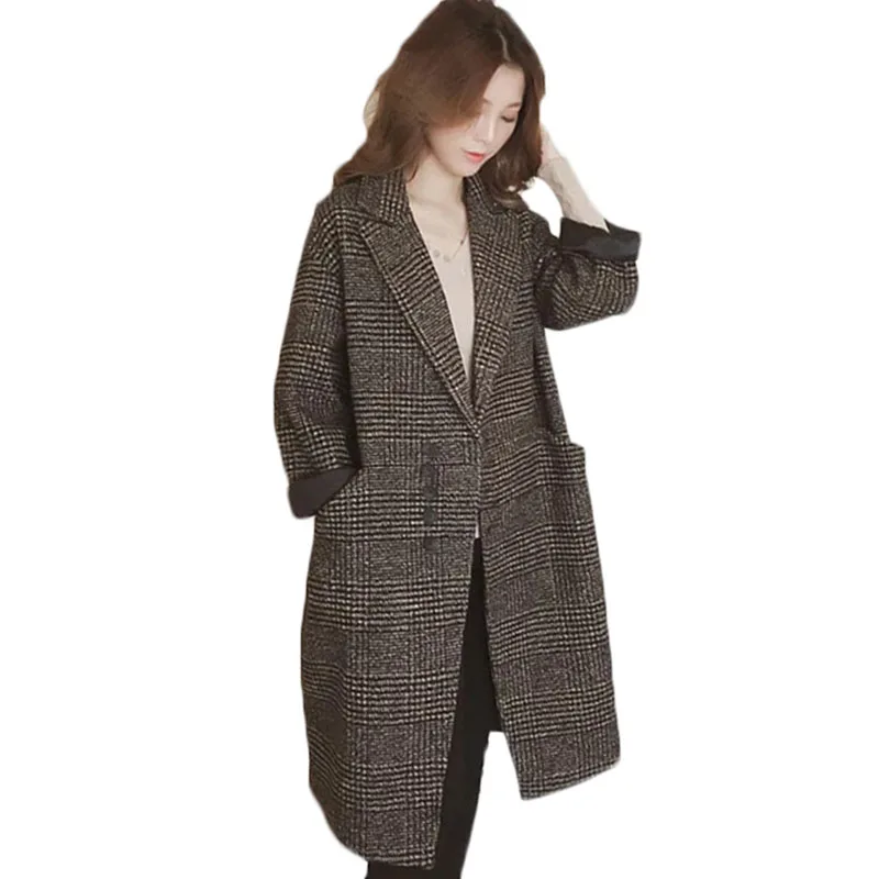 2019 Autumn Winter New Windbreaker Coat Women Korean Long Plaid Trench coat Women's Casual Stitching Long Sleeve Overcoat e073
2019 Autumn Winter New Windbreaker Coat Women Korean Long Plaid Trench coat Women's Casual Stitching Long Sleeve Overcoat e073