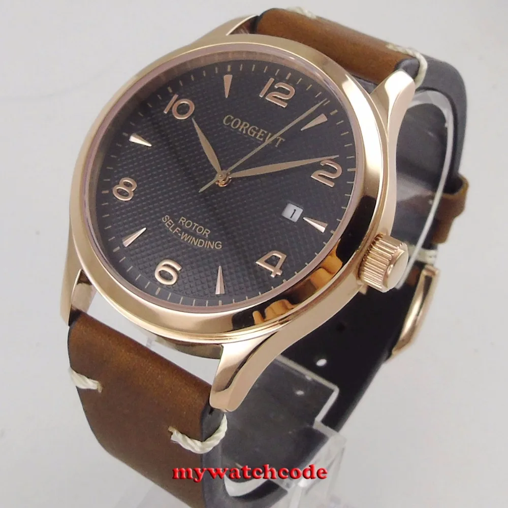 42mm corgeut black dial rose gold Sapphire Glass miyota Automatic mens watch 118
42mm corgeut black dial rose gold Sapphire Glass miyota Automatic mens watch 118