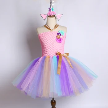 Unicorns princess party dress tutu dress handmade high quality girls tulle Ballet Child Ceremonies Dress for 2-12Y
Unicorns princess party dress tutu dress handmade high quality girls tulle Ballet Child Ceremonies Dress for 2-12Y