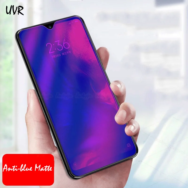 

UVR Redmi Note7 Pro Full Cover Matte Frosted Tempered Glass For Xiaomi Redmi Note 7 Pro Anti Blue Fingerprints Screen Protector