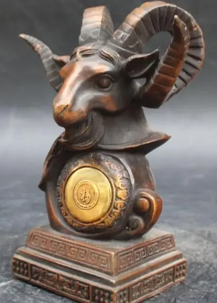 S0852 8" Chinese Bronze Gilt Zodiac Year Animal Sheep Goat Head Sculpture Statue discount 30% (C0324)
S0852 8" Chinese Bronze Gilt Zodiac Year Animal Sheep Goat Head Sculpture Statue discount 30% (C0324)
