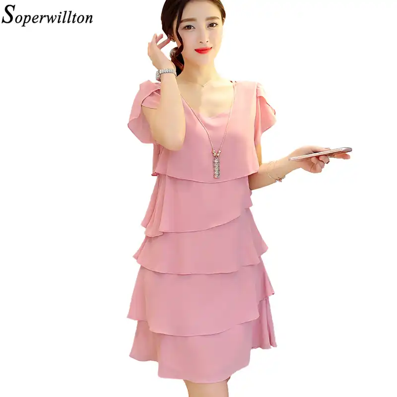 plus size pink ruffle dress