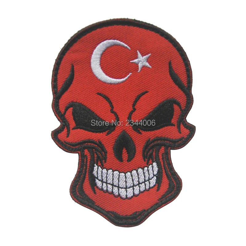 Turkish National Flag Skull Head Embroidery Patch Embroidered Patches Military Tactical Armband Fabric Sticker Sewing Applique
Turkish National Flag Skull Head Embroidery Patch Embroidered Patches Military Tactical Armband Fabric Sticker Sewing Applique