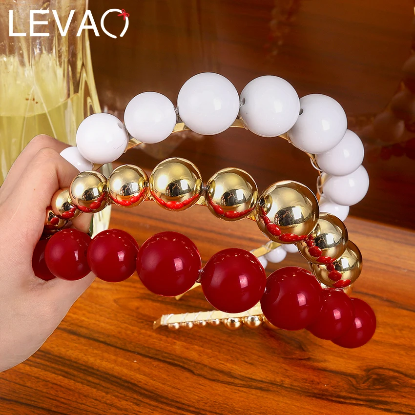 Levao White/Gold/White Pearl Beads Hairband Headband for Women Hair Hoop Bands Beaded Headbands Bezel Girls Hair Accessories
Levao White/Gold/White Pearl Beads Hairband Headband for Women Hair Hoop Bands Beaded Headbands Bezel Girls Hair Accessories