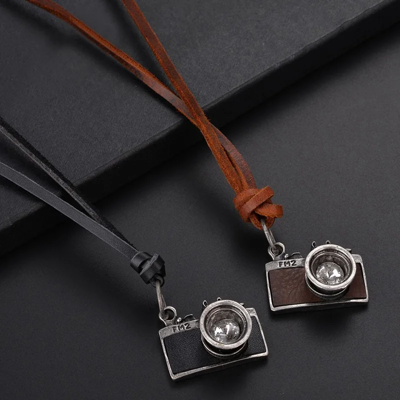 Sweater Necklace New Jewelry Camera Pendant Maxi Necklace Men Woman Choker Genuine Leather Necklace Collier Collare Kolye
Sweater Necklace New Jewelry Camera Pendant Maxi Necklace Men Woman Choker Genuine Leather Necklace Collier Collare Kolye