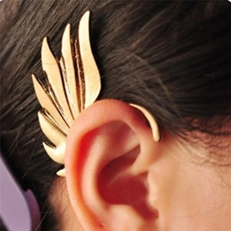 Hot Fashion Single Girl Ear Cuff Earrings 1PC Angel Wings Feather Golden Ear Clips For Women Left Ear Punk Jewelry Gift
Hot Fashion Single Girl Ear Cuff Earrings 1PC Angel Wings Feather Golden Ear Clips For Women Left Ear Punk Jewelry Gift