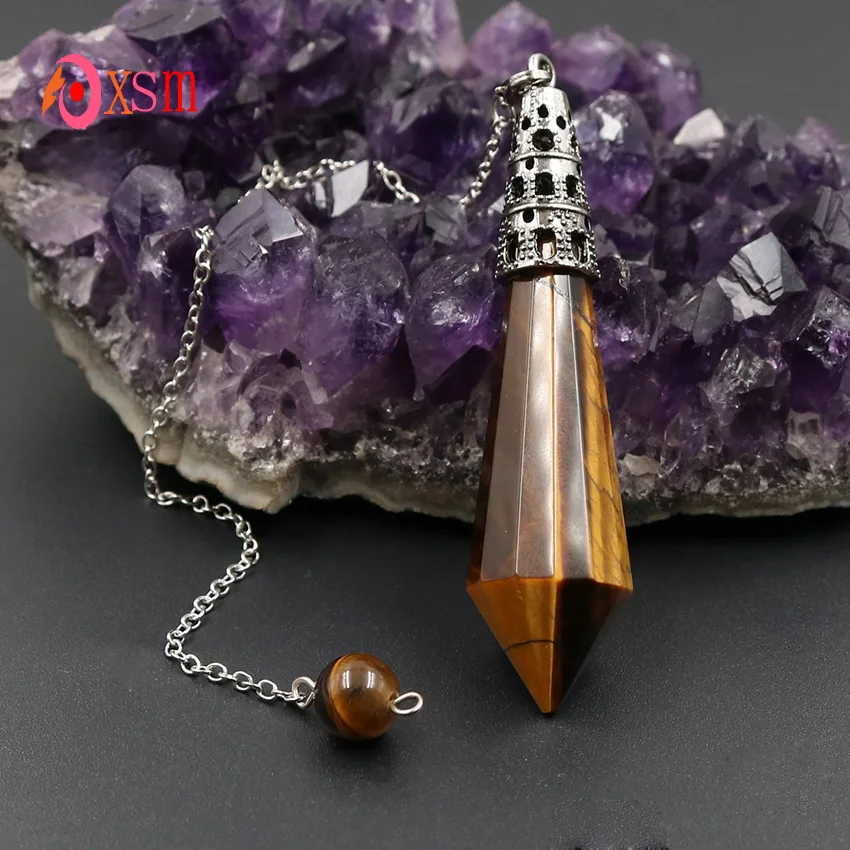 xinshangmie Distinctive Silver Plated Natural Tiger Eye Stone Hexagonal Prism Pyramid Pendulum Pendants Fashion Jewelry
xinshangmie Distinctive Silver Plated Natural Tiger Eye Stone Hexagonal Prism Pyramid Pendulum Pendants Fashion Jewelry