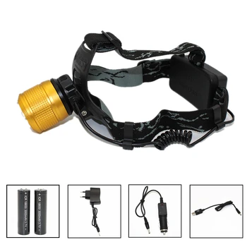 1000 Lumens XML-T6 LED Headlamp Fishing Zoom Adjust Focus Light Head Lamp Light Headlight 18650 Battery + Car USB AC Charger
1000 Lumens XML-T6 LED Headlamp Fishing Zoom Adjust Focus Light Head Lamp Light Headlight 18650 Battery + Car USB AC Charger