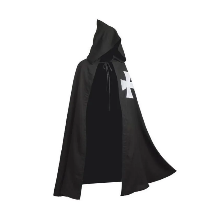 Cosplay Cloak Medieval Crusaders Knight Hooded Cloak Pope Warrior Death Knight Costume Robe Black One S
Cosplay Cloak Medieval Crusaders Knight Hooded Cloak Pope Warrior Death Knight Costume Robe Black One S