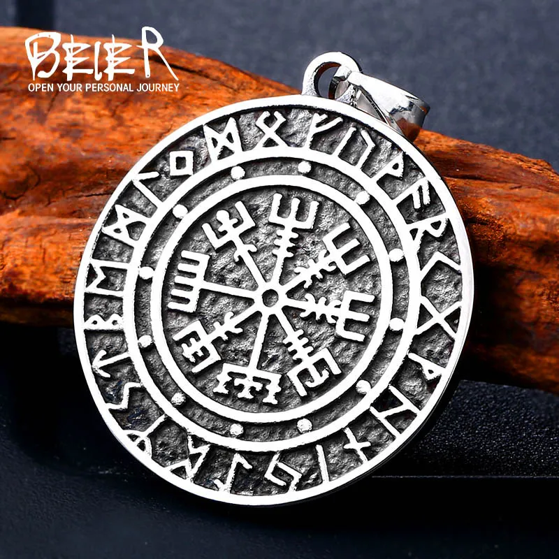 Beier 316L Stainless Steel Norse Vikings Amulet Pendant Necklace Norse Vegvisir RUNE Necklace Pendant Original Jewelry BP8-320
Beier 316L Stainless Steel Norse Vikings Amulet Pendant Necklace Norse Vegvisir RUNE Necklace Pendant Original Jewelry BP8-320