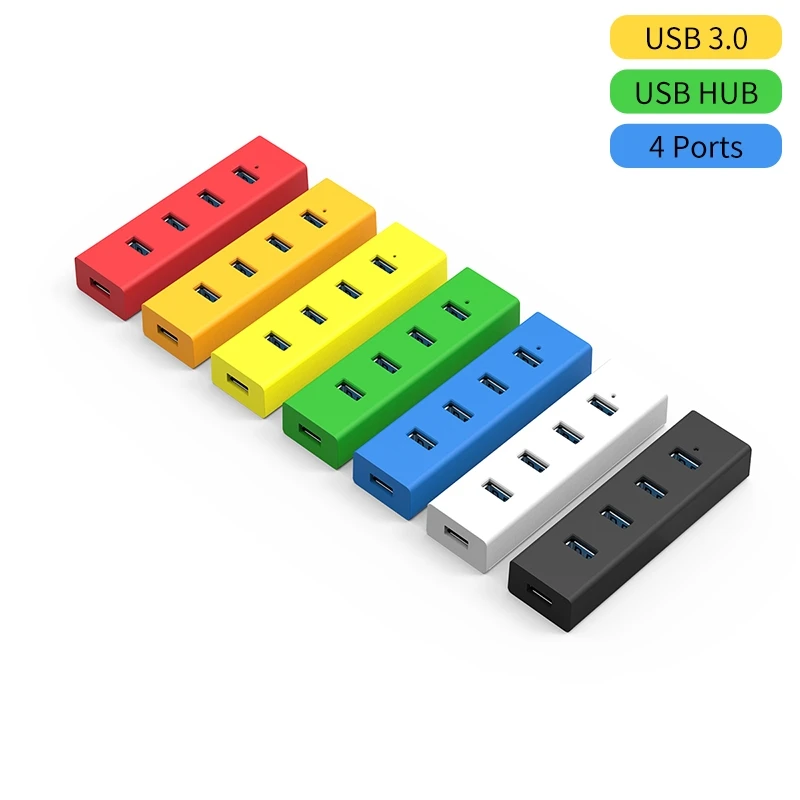 USB 3 0 концентратор Splitter 4 Порты Hub высокая Скорость Макс 5 Гбит/с для PC ноутбук