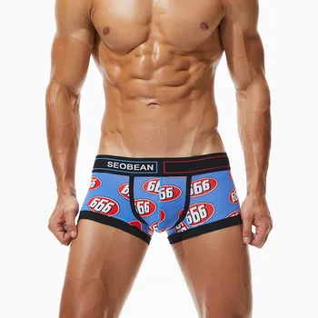 2pcs/lot SEOBEAN Brand Underwear Men Boxers print Men Sexy Boxer Cotton fashion U convex pouch male
2pcs/lot SEOBEAN Brand Underwear Men Boxers print Men Sexy Boxer Cotton fashion U convex pouch male