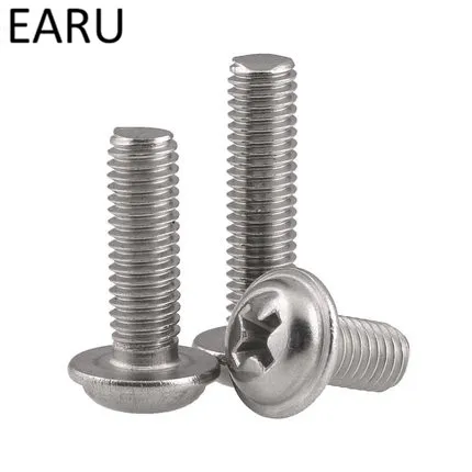 304 Stainless Steel Round Pan Phillips Cross Head Screws Bolt With Washer Pad Computer Machine Screws M3*4/5/6/8/10/12/16/20-30
304 Stainless Steel Round Pan Phillips Cross Head Screws Bolt With Washer Pad Computer Machine Screws M3*4/5/6/8/10/12/16/20-30