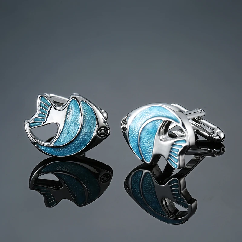 Fancy Blue fish design Cuff Links Cufflinks for Mens Shirt Brand Novelty Fashion Cuff bottons Stainless Steel Jewelry
Fancy Blue fish design Cuff Links Cufflinks for Mens Shirt Brand Novelty Fashion Cuff bottons Stainless Steel Jewelry