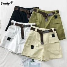 Work Overalls Pocket Hot Shorts Women Streetwear 2021 Summer Casual Sashes Bottoms Mujer with Belt Wide Leg Shorts Neutral style
Work Overalls Pocket Hot Shorts Women Streetwear 2021 Summer Casual Sashes Bottoms Mujer with Belt Wide Leg Shorts Neutral style