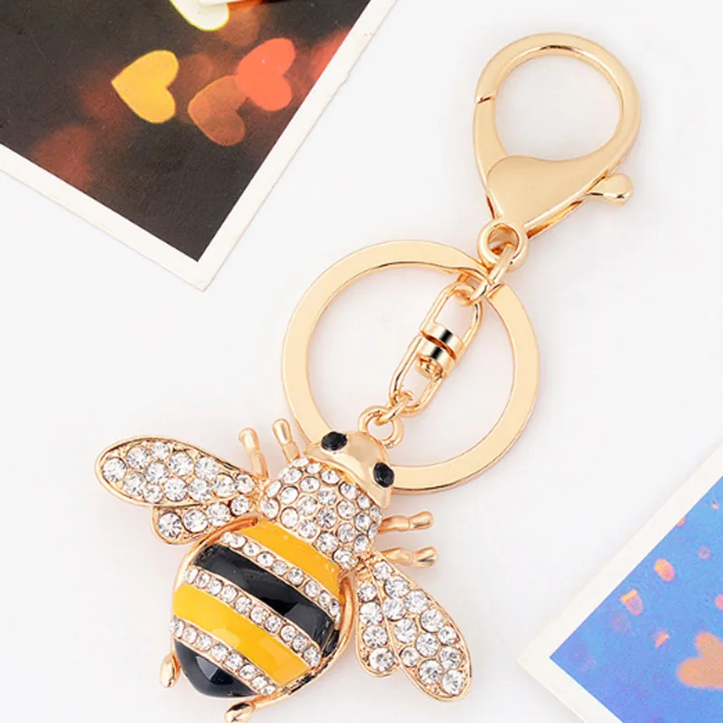 Enamel Cute Bee Crystal Keyrings Bee Honey Keychains Keyring Women Car Bag Charms Trinket Key Ring Pendant Jewelry CH3502
Enamel Cute Bee Crystal Keyrings Bee Honey Keychains Keyring Women Car Bag Charms Trinket Key Ring Pendant Jewelry CH3502