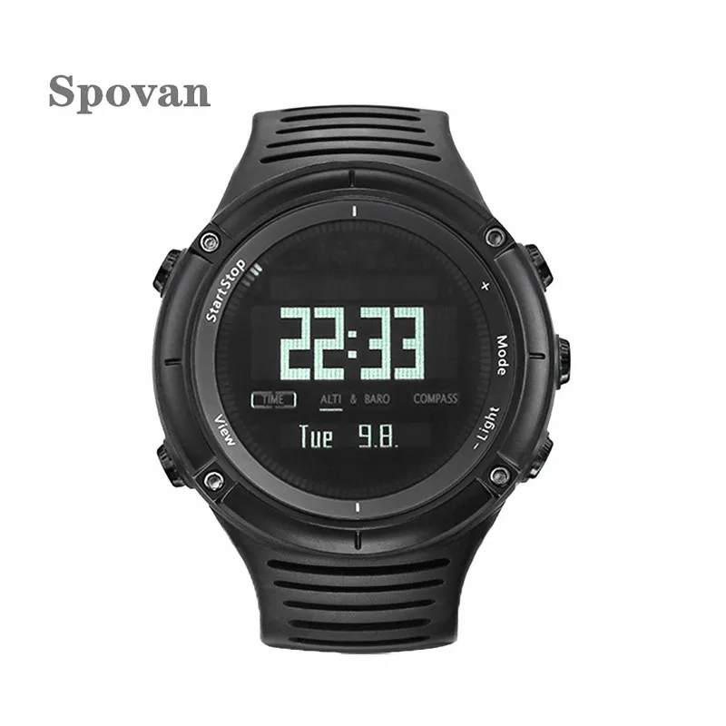 SPOVAN SPV806 цифровые часы мужские водонепроницаемые спортивные барометр альтиметр