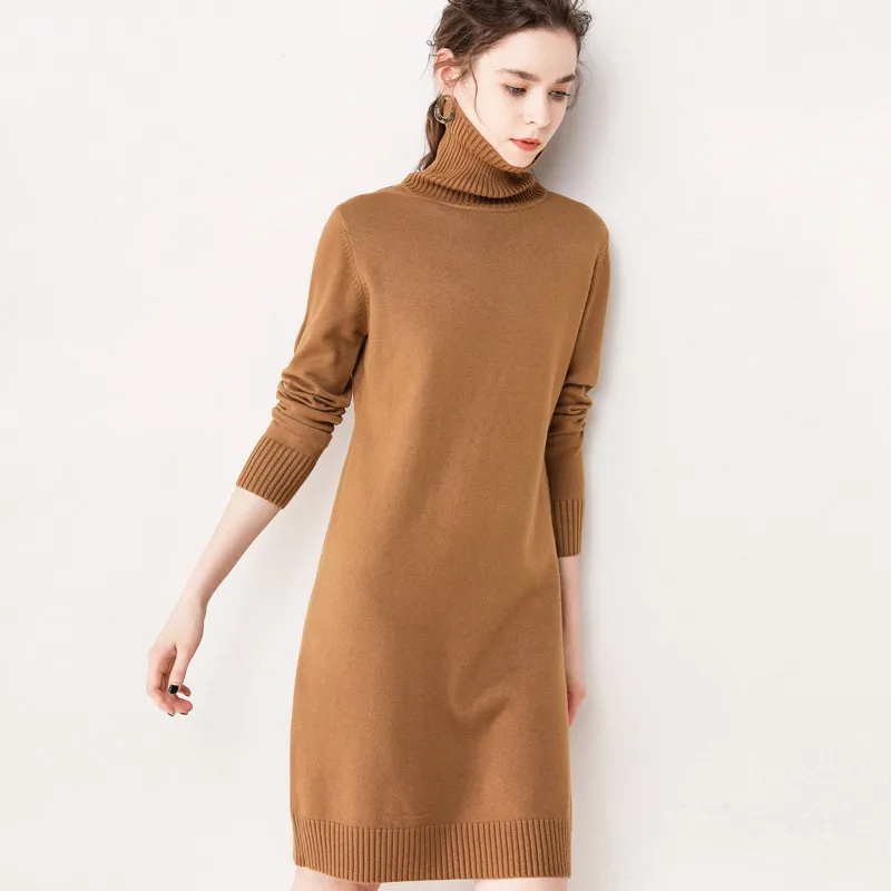 Fashion 2018 Mid-long Turtleneck Side Slit Pullover Women's Long Sweaters Elastic Wool Women Wool Knitted Dress Sweater Winter
Fashion 2018 Mid-long Turtleneck Side Slit Pullover Women's Long Sweaters Elastic Wool Women Wool Knitted Dress Sweater Winter
