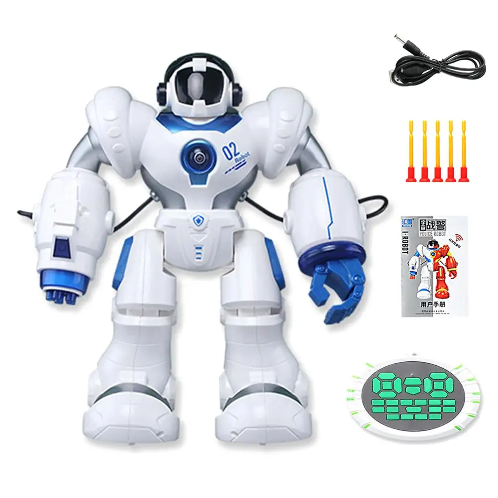 Remote Control Rechargeable Robot with Gesture Sensor Multi-Function Walking Dancing Singing Robot Cosmic Cop Toys for Children
Remote Control Rechargeable Robot with Gesture Sensor Multi-Function Walking Dancing Singing Robot Cosmic Cop Toys for Children
